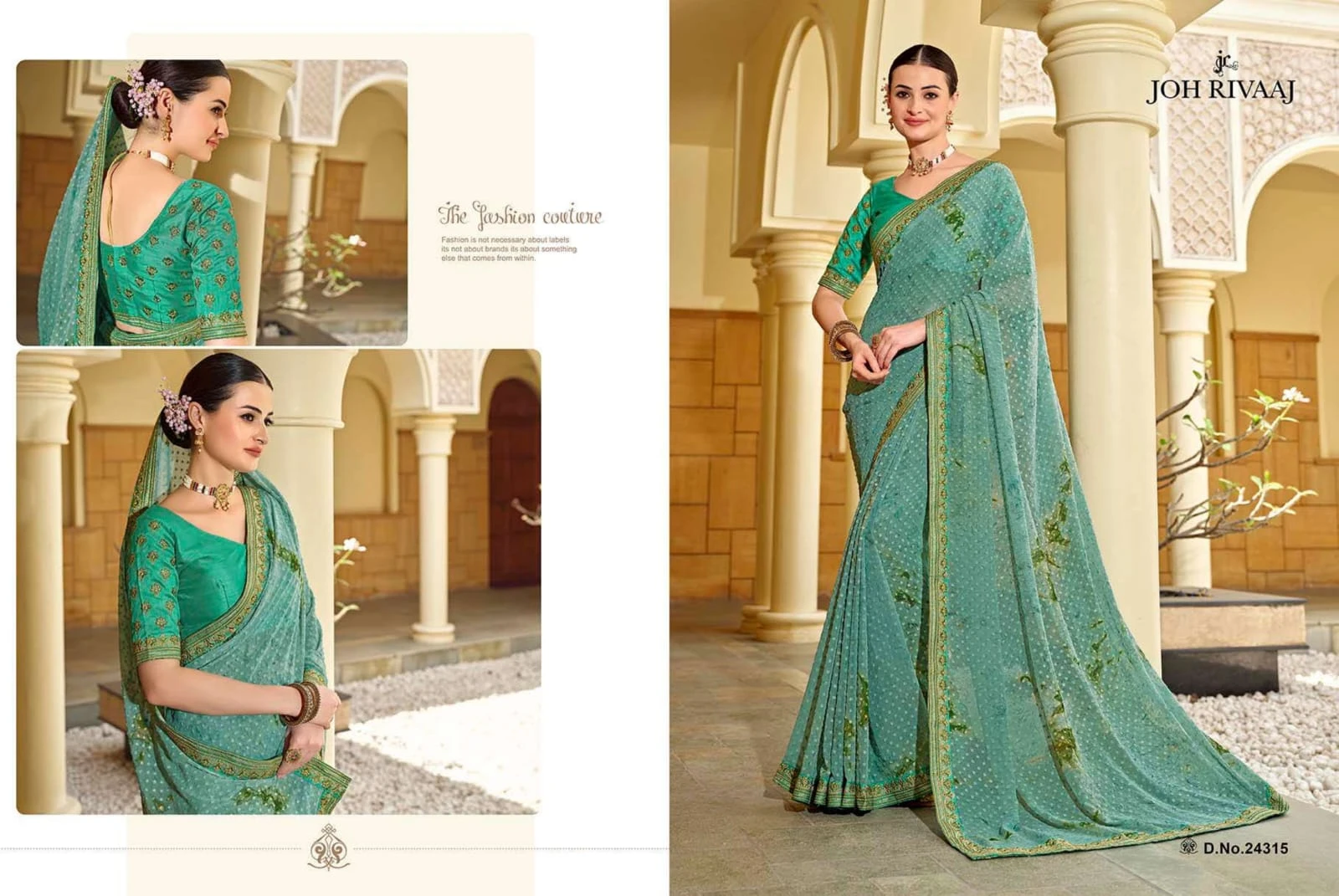 Joh Rivaaj Joshika Orgenza Silk Wholesale Fancy Sarees Catalog — Wholesale Sarees, MPA wholesale from Surat — view 6